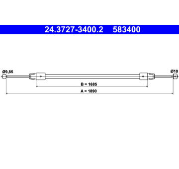 Tažné lanko, parkovací brzda ATE 24.3727-3400.2