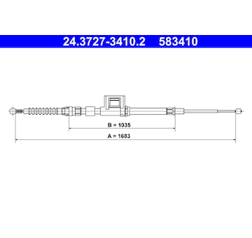 Tažné lanko, parkovací brzda ATE 24.3727-3410.2
