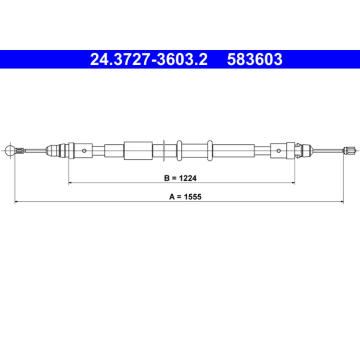 Tažné lanko, parkovací brzda ATE 24.3727-3603.2
