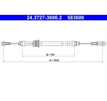 Tažné lanko, parkovací brzda ATE 24.3727-3606.2