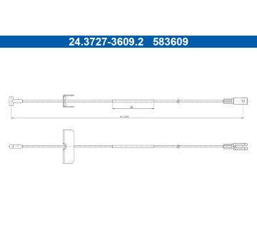 żażné lanko parkovacej brzdy ATE 24.3727-3609.2