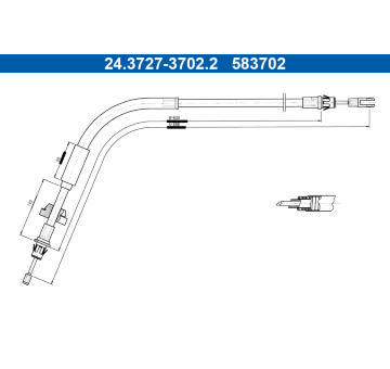 Tažné lanko, parkovací brzda ATE 24.3727-3702.2