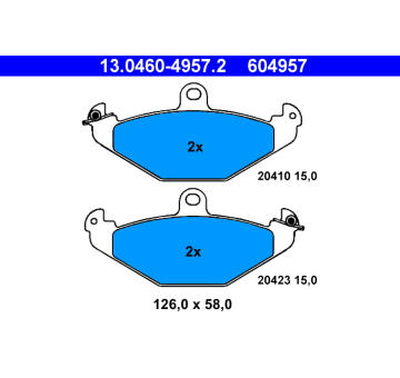 Sada brzdových platničiek kotúčovej brzdy ATE 13.0460-4957.2