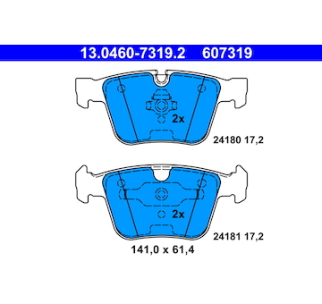 Sada brzdových destiček, kotoučová brzda ATE 13.0460-7319.2