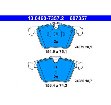Sada brzdových destiček, kotoučová brzda ATE 13.0460-7357.2