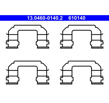 Sada prislusenstvi, oblozeni kotoucove brzdy ATE 13.0460-0140.2