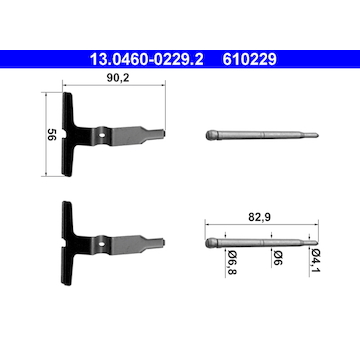 Sada príslużenstva oblożenia kotúčovej brzdy ATE 13.0460-0229.2