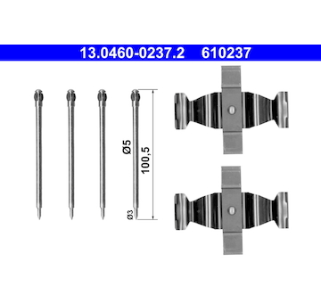 Sada prislusenstvi, oblozeni kotoucove brzdy ATE 13.0460-0237.2