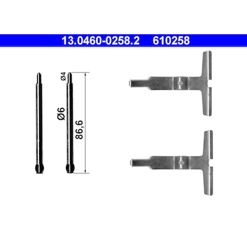 Sada prislusenstvi, oblozeni kotoucove brzdy ATE 13.0460-0258.2