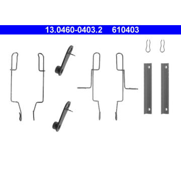 Sada prislusenstvi, oblozeni kotoucove brzdy ATE 13.0460-0403.2