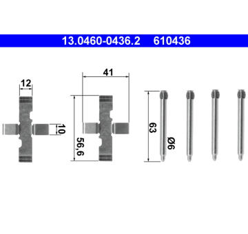 Sada prislusenstvi, oblozeni kotoucove brzdy ATE 13.0460-0436.2