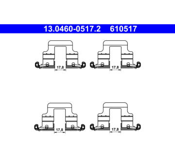 Sada prislusenstvi, oblozeni kotoucove brzdy ATE 13.0460-0517.2