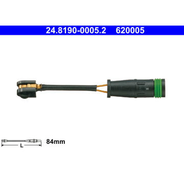 Výstražný kontakt, opotřebení obložení ATE 24.8190-0005.2