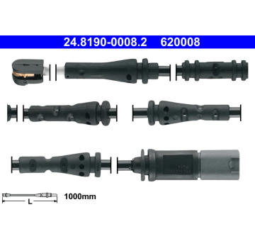 Výstrażný kontakt opotrebenia brzdového oblożenia ATE 24.8190-0008.2