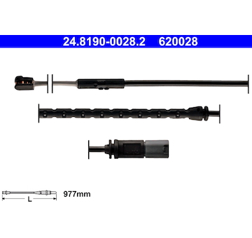 Výstražný kontakt, opotřebení obložení ATE ATE 24.8190-0028.2
