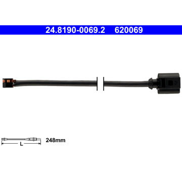 Výstražný kontakt, opotřebení obložení ATE 24.8190-0069.2