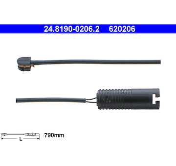 Výstražný kontakt, opotřebení obložení ATE 24.8190-0206.2