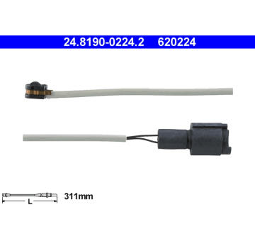 Vystrazny kontakt, opotrebeni oblozeni ATE 24.8190-0224.2