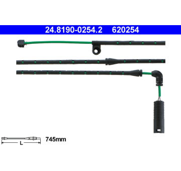 Výstražný kontakt, opotřebení obložení ATE 24.8190-0254.2