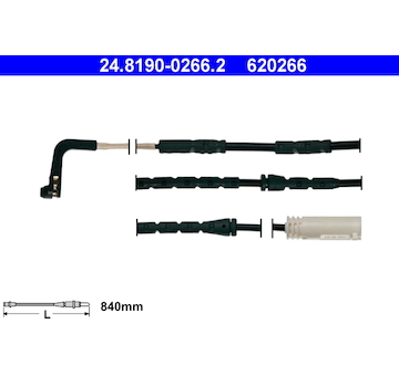 Výstražný kontakt, opotřebení obložení ATE ATE 24.8190-0266.2