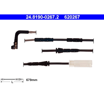 Výstražný kontakt, opotřebení obložení ATE ATE 24.8190-0267.2