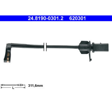Výstražný kontakt, opotřebení obložení ATE 24.8190-0301.2