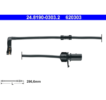 Vystrazny kontakt, opotrebeni oblozeni ATE 24.8190-0303.2