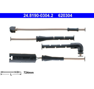 Výstrażný kontakt opotrebenia brzdového oblożenia ATE 24.8190-0304.2