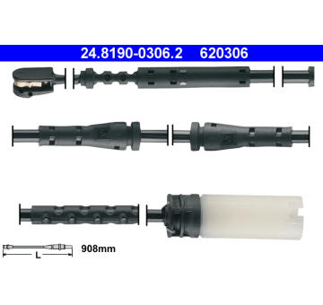 Výstražný kontakt, opotřebení obložení ATE ATE 24.8190-0306.2