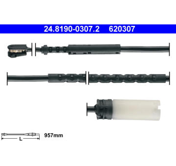 Výstražný kontakt, opotřebení obložení ATE 24.8190-0307.2