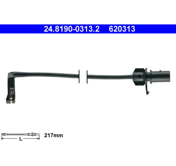 Výstražný kontakt, opotřebení obložení ATE ATE 24.8190-0313.2