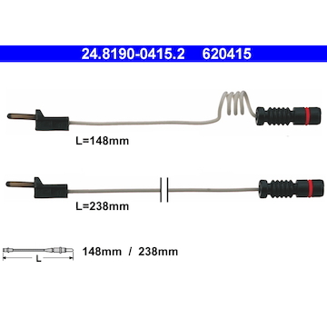 Výstrażný kontakt opotrebenia brzdového oblożenia ATE 24.8190-0415.2