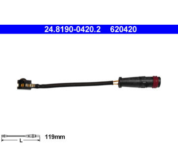 Vystrazny kontakt, opotrebeni oblozeni ATE 24.8190-0420.2