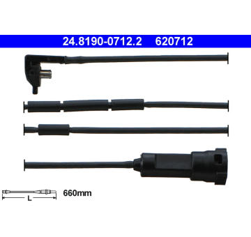 Vystrazny kontakt, opotrebeni oblozeni ATE 24.8190-0712.2