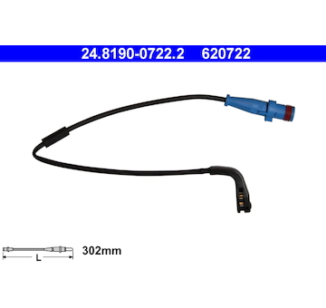 Vystrazny kontakt, opotrebeni oblozeni ATE 24.8190-0722.2