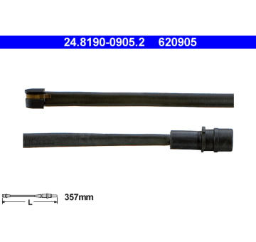 Výstražný kontakt, opotřebení obložení ATE 24.8190-0905.2