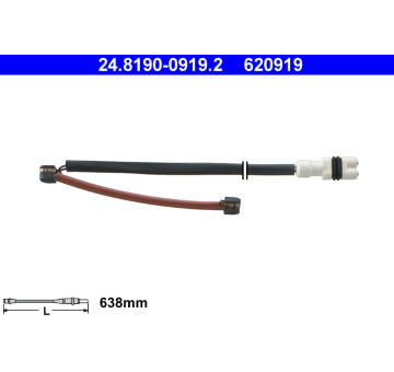 Vystrazny kontakt, opotrebeni oblozeni ATE 24.8190-0919.2