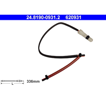 Vystrazny kontakt, opotrebeni oblozeni ATE 24.8190-0931.2
