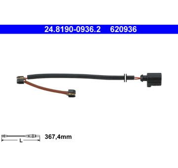 Vystrazny kontakt, opotrebeni oblozeni ATE 24.8190-0936.2