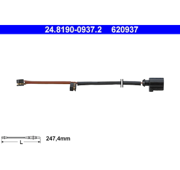 Vystrazny kontakt, opotrebeni oblozeni ATE 24.8190-0937.2