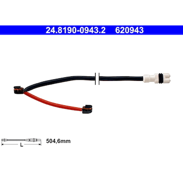 Výstražný kontakt, opotřebení obložení ATE 24.8190-0943.2