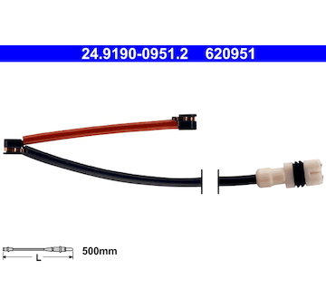 Výstražný kontakt, opotřebení obložení ATE 24.8190-0951.2