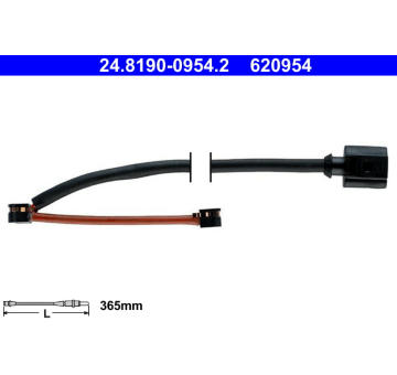 Výstražný kontakt, opotřebení obložení ATE 24.8190-0954.2