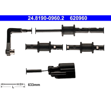 Vystrazny kontakt, opotrebeni oblozeni ATE 24.8190-0960.2