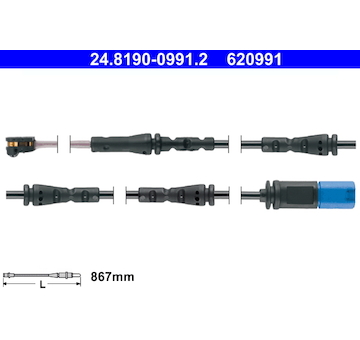 Výstražný kontakt, opotřebení obložení ATE 24.8190-0991.2