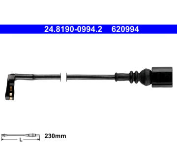 Výstražný kontakt, opotřebení obložení ATE 24.8190-0994.2