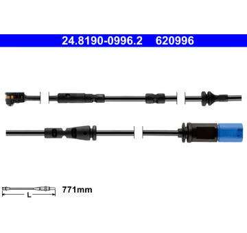 Výstražný kontakt, opotřebení obložení ATE 24.8190-0996.2