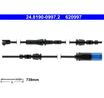 Výstražný kontakt, opotřebení obložení ATE 24.8190-0997.2