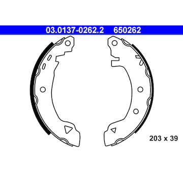 Sada brzdových čelistí ATE 03.0137-0262.2