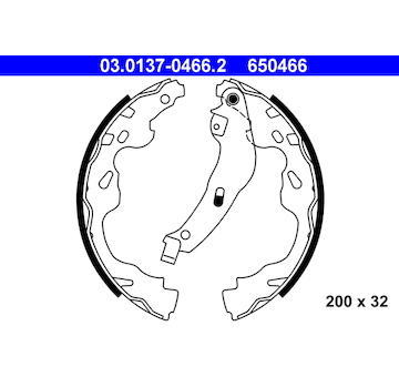 Sada brzdových čelistí ATE 03.0137-0466.2
